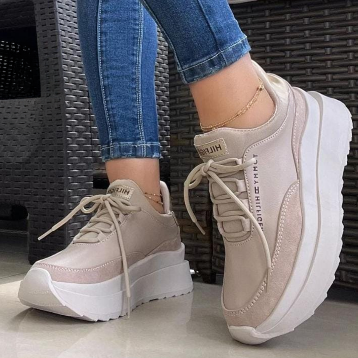 zapatos tommy hilfiger mujer color beige blanco Comprar en tienda onlineshoppingcenterg Colombia centro de compras en linea